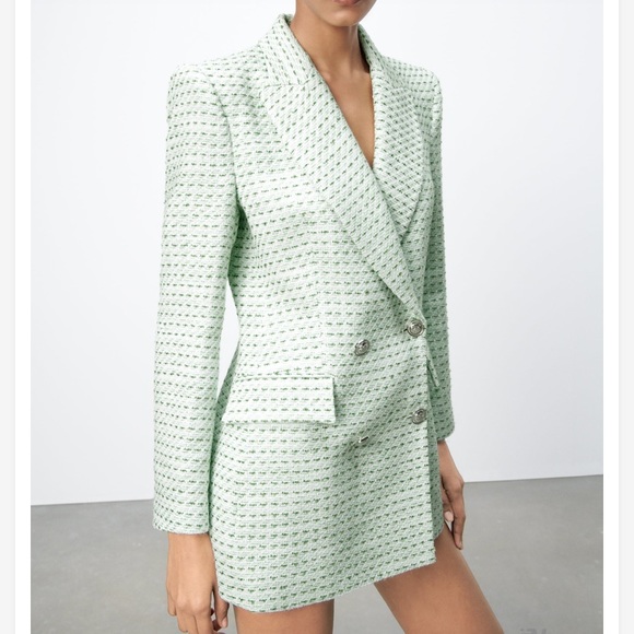 Zara textured plaid blazer - Picture 7 of 11